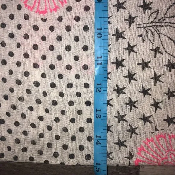 Free People Tote Bag Gauze Boho‎ Reusable Shopping Floral Festival 14x15" - Picture 8 of 9